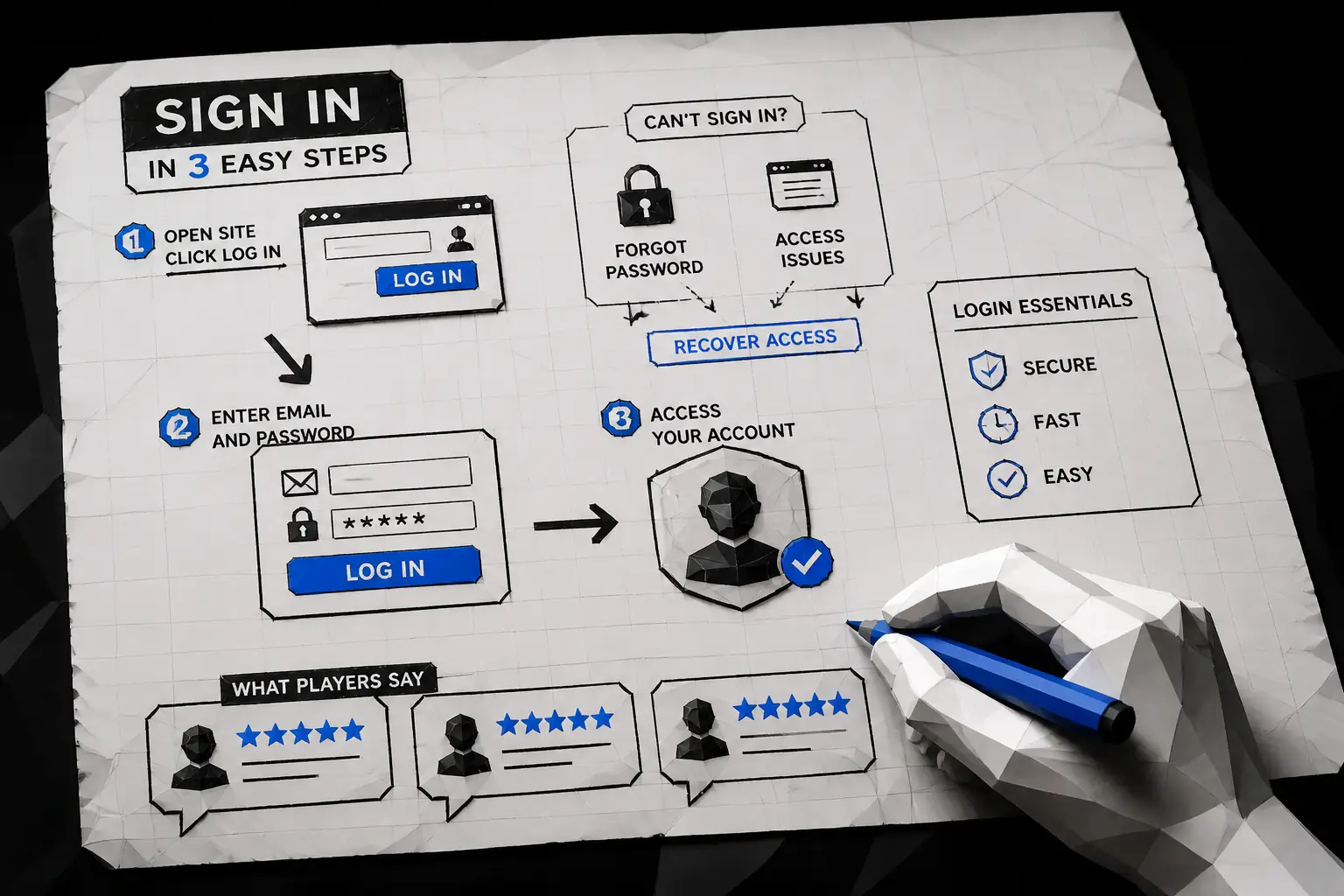 SlotsVader Casino Login visual guide for SlotsVader Casino